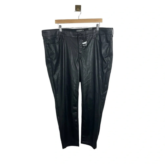 NWT Torrid Perfect Skinny Faux Leather High Rise Pant in Deep Black Size 22 - Picture 10 of 17